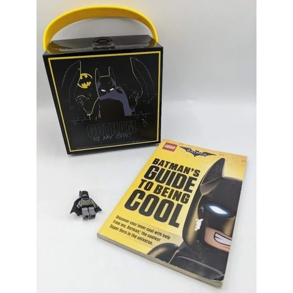 LEGO Batman Movie Lot Storage Case Yellow Handle Black‎ Minifigure sh089 Book